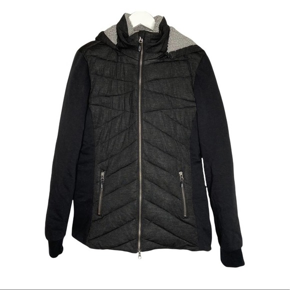 Boundless North Faux Shearling Hooded Storm Jacket Heather Charcoal NWT - Picture 3 of 12